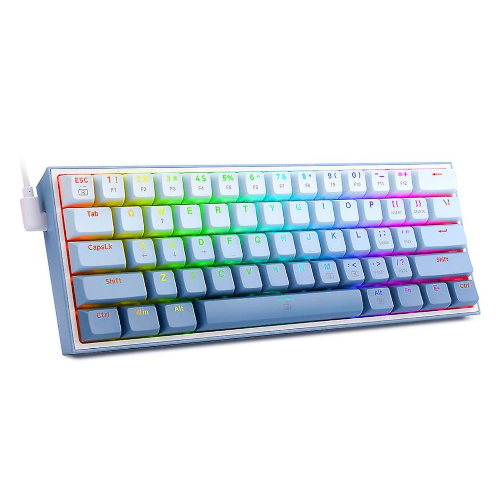 کیبورد مخصوص بازی ردراگون مدل FIZZ K617 WHITE/GREY
