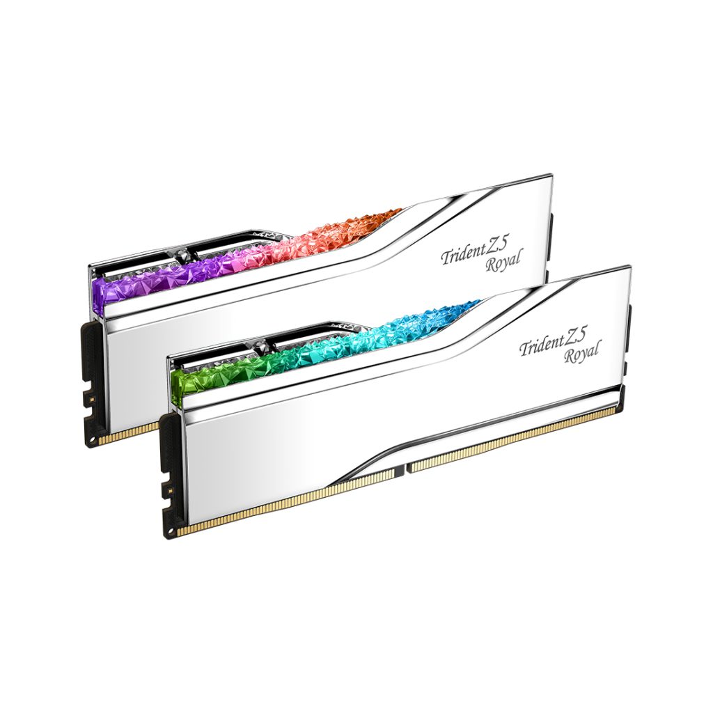 رم دسکتاپ DDR5 دوکاناله 6400 مگاهرتز CL32 جی اسکیل مدل TRIDENT Z5 ROYAL ظرفیت 64 گیگابایت