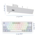 کیبورد مخصوص بازی ردراگون مدل FIZZ K617 WHITE/GREY