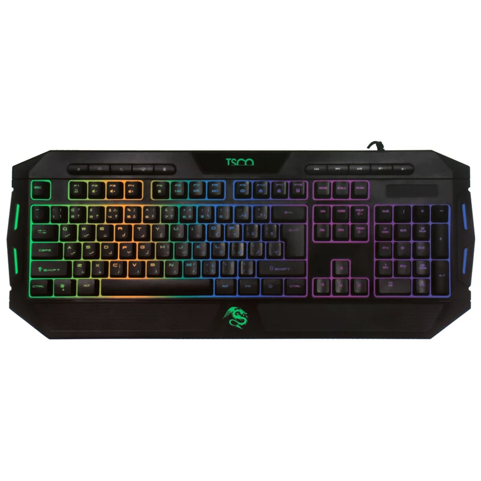 کیبورد گیمینگ تسکو مدل TK 8124، سوییچ ممبران، Full-Size، نورپردازی RGB LED کیبورد گیمینگ تسکو مدل TK 8124، سوییچ ممبران، Full-Size، نورپردازی RGB LED
