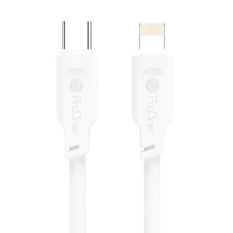 کابل شارژ و انتقال داده Lightning به Type-C پرووان مدل PCC143 توان 27 وات