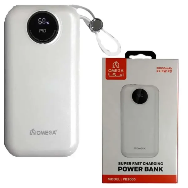پاوربانک امگا OMEGA مدل PB2005 ظرفیت ۲۰۰۰۰